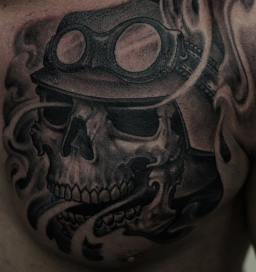 Biker Skull Tattoo