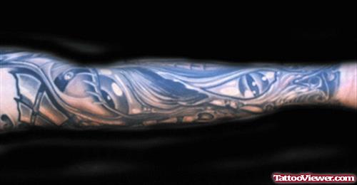 Biomechanical Tattoo On Sleeve