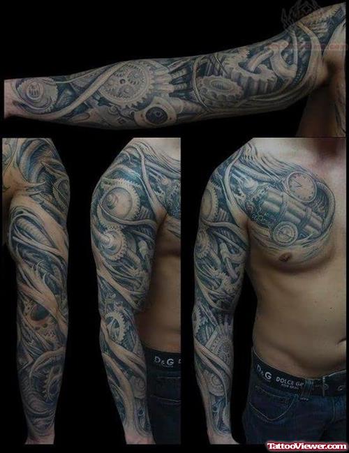 Sleeve Biomechanical Tattoo