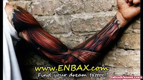 Biomechanical Left Sleeve Tattoo For Men