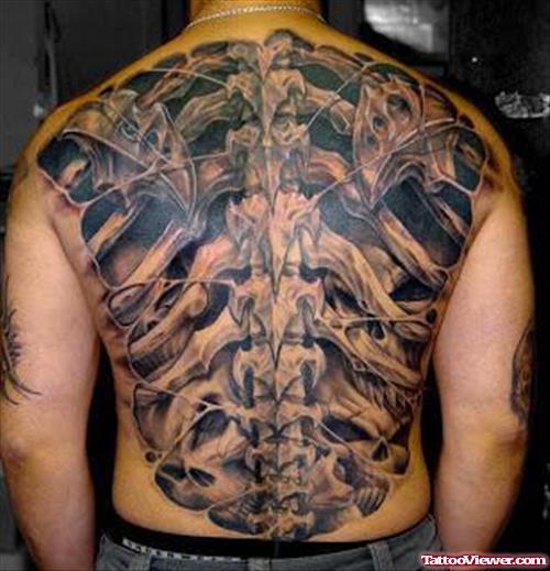 Back Body Biomechanical Tattoo