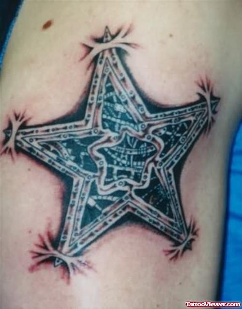 Biomechanical star Tattoo