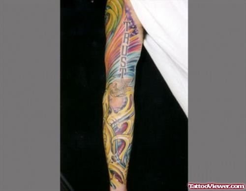 Best Colored Sleeve Biomechanical Tattoo