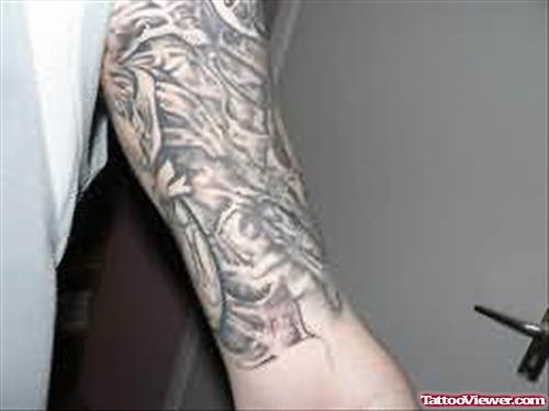 Biomechanical Tattoo On Wrist