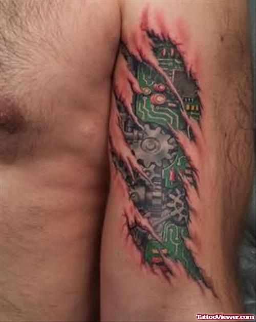 Biomechanical  Dragon Tattoos