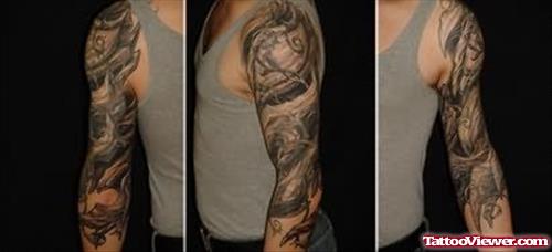 Biomechanical Tattoo Picture On Arms