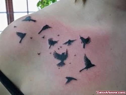 Small Birds Tattoo On Chest