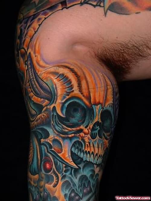 Scary Colourful Tattoo