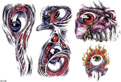 Biomechanical Eyes Tattoos Designs