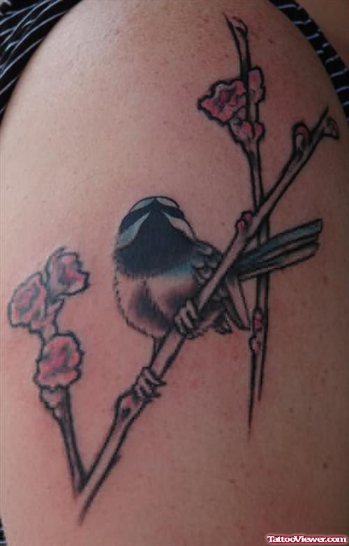 Sitting Bird Tattoo