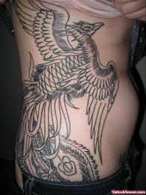 Big Bird Tattoo On Ribs