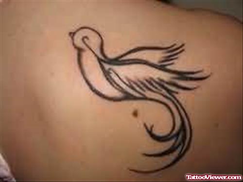 Sparrow Outline Tattoo
