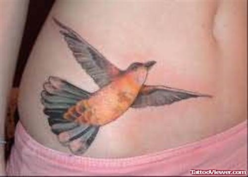 Open Wings Tattoo On Rib