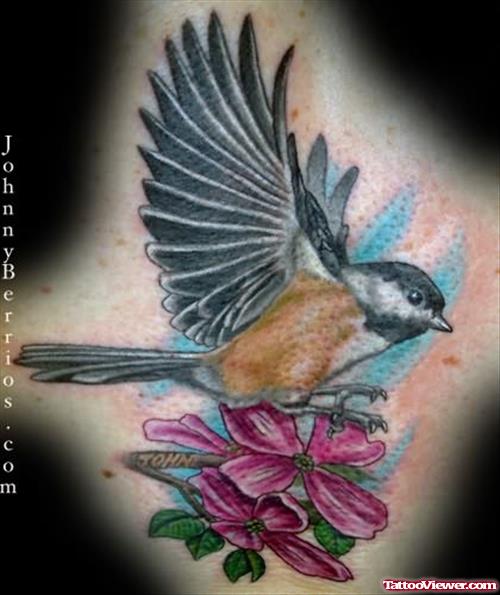 Colourful Bird Tattoo For Men