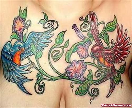 Bird Tattoo Design On Chest