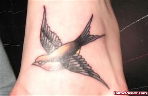 Elegant Flying Bird Tattoo