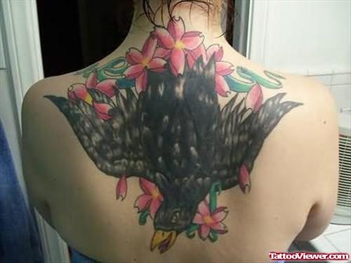 Huge Bird Tattoo On Back