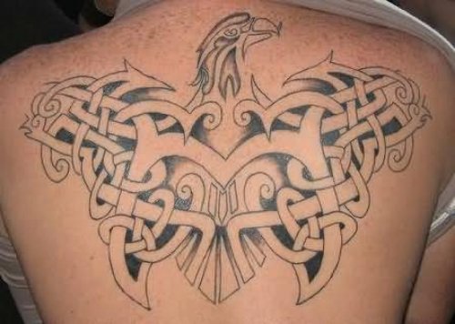 Elegant Vulcher Tattoo On Back