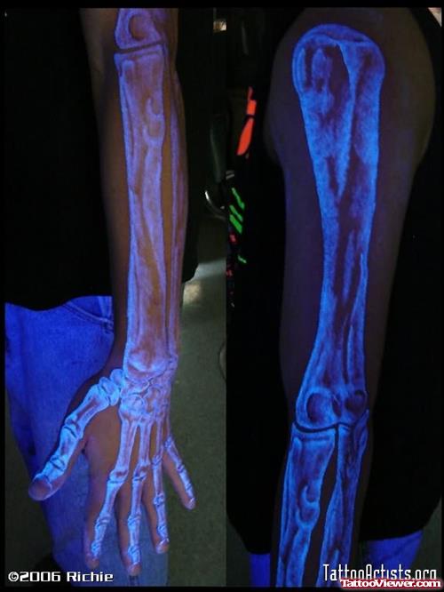 X-Ray White Ink Tattoo