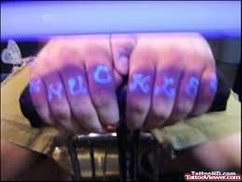 Word Tattoos On Fingers