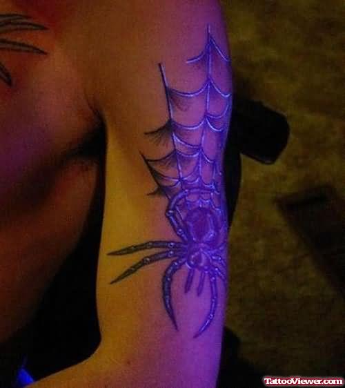 Spider Black Light Tattoo