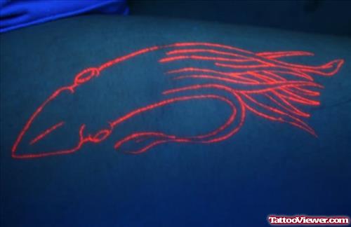 Squid Black Light Tattoo