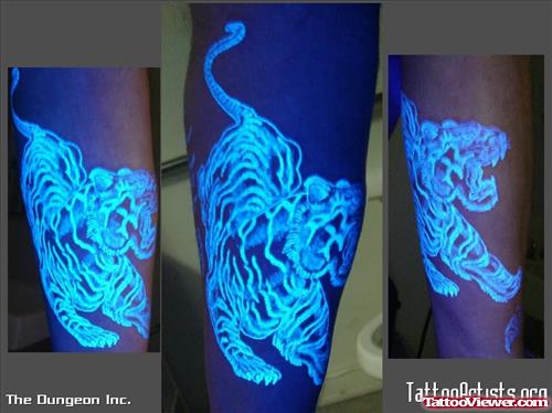 Tiger Black Light Tattoo