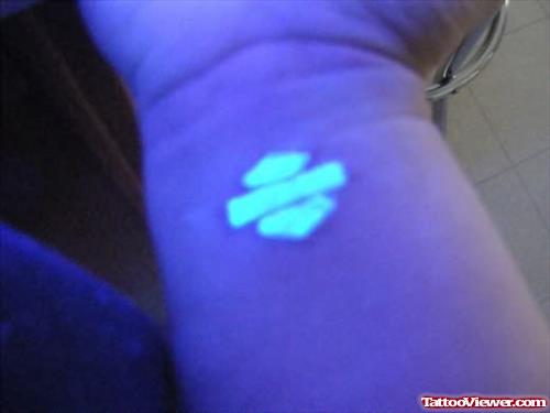 Blacklight Tattoo On wrist