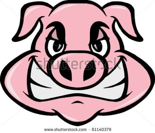 Pig Face Tattoo Design