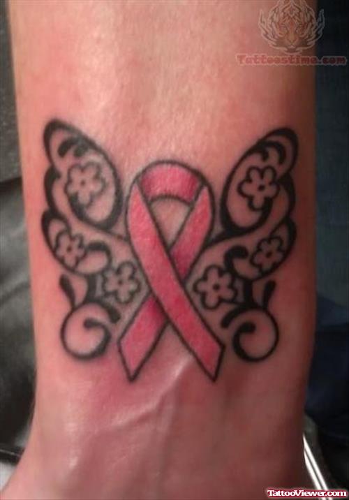 Beautiful Breast Cancer Tattoo