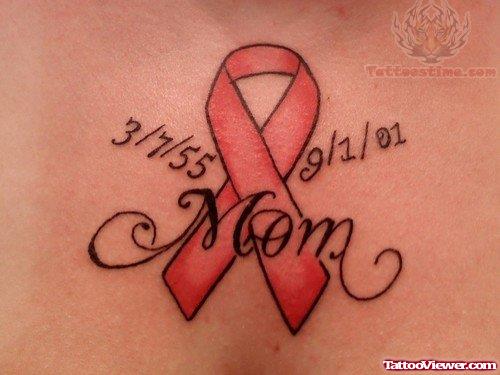 Breast Cancer Colored Tattoos