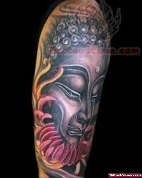 Colored Buddha Tattoo