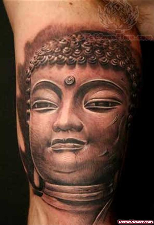 Buddha Tattoo On Muscles