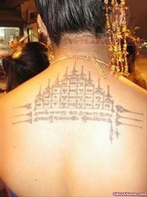 Awesome Buddhist Temple Tattoo