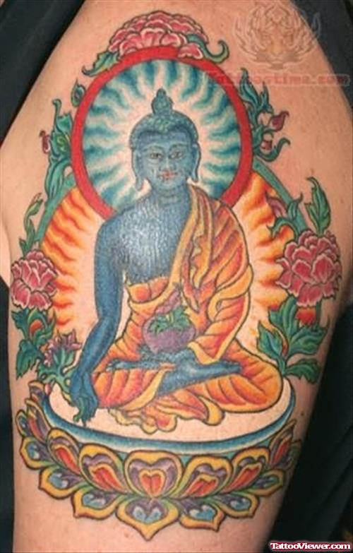 Buddha Sitting - Religious Tattoo