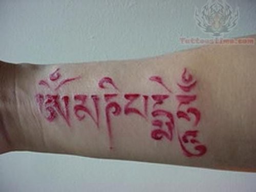 Buddhist Tattoo On Wrist