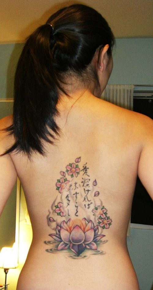 Girl Lowerback Buddhist Tattoo