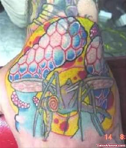 Colorful Bug Tattoo