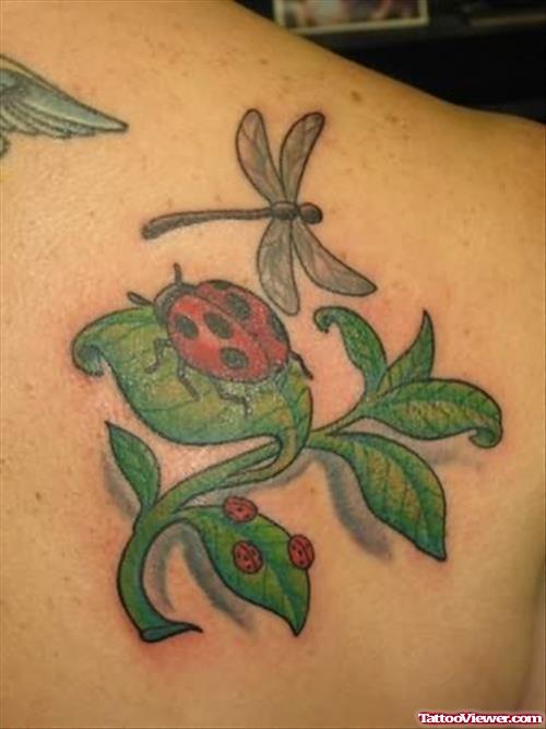 Bug On Leaf Tattoo