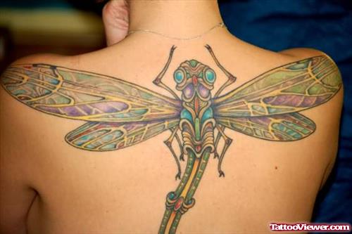 Big Dragon Fly - Bug Tattoo On Back
