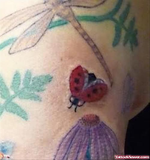Amazing Lady Bug Tattoo