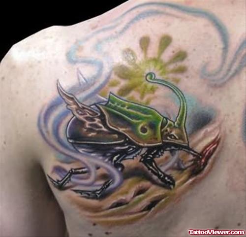 Dangerous Bug Tattoo On Back