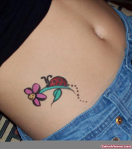 Flower Tattoo - Lady Bug