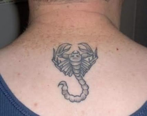Scorpion Bug Tattoo Design On Back