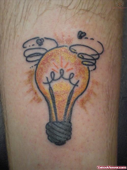 Light Bulb Energy Tattoo
