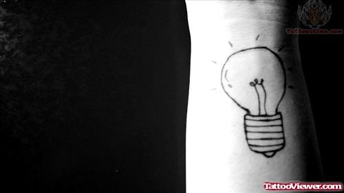 Bulb Tattoo Black And White Image