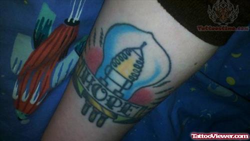 Electric Bulb Tattoo On Arm