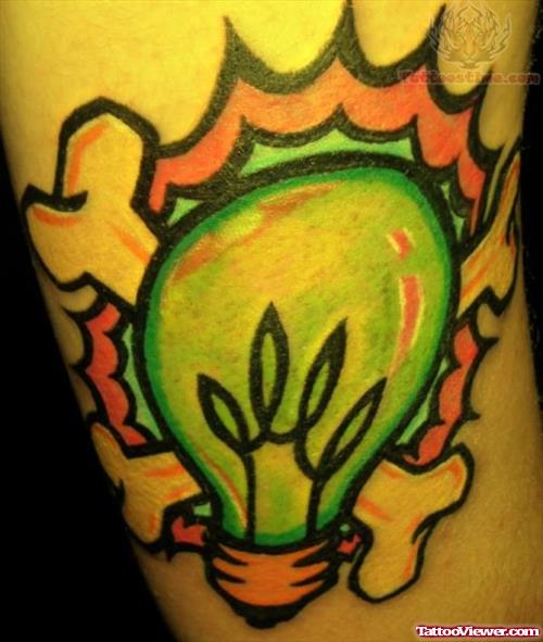 Green Bulb Tattoo