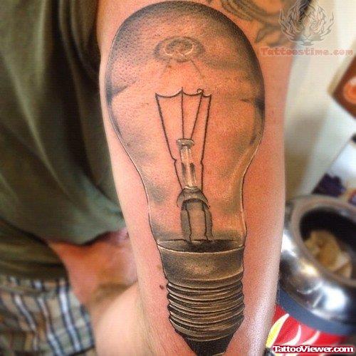 Beautiful Bulb Tattoo On Sleeve