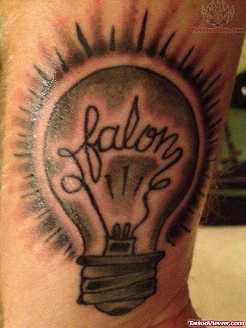 Falon Light Bulb Tattoo